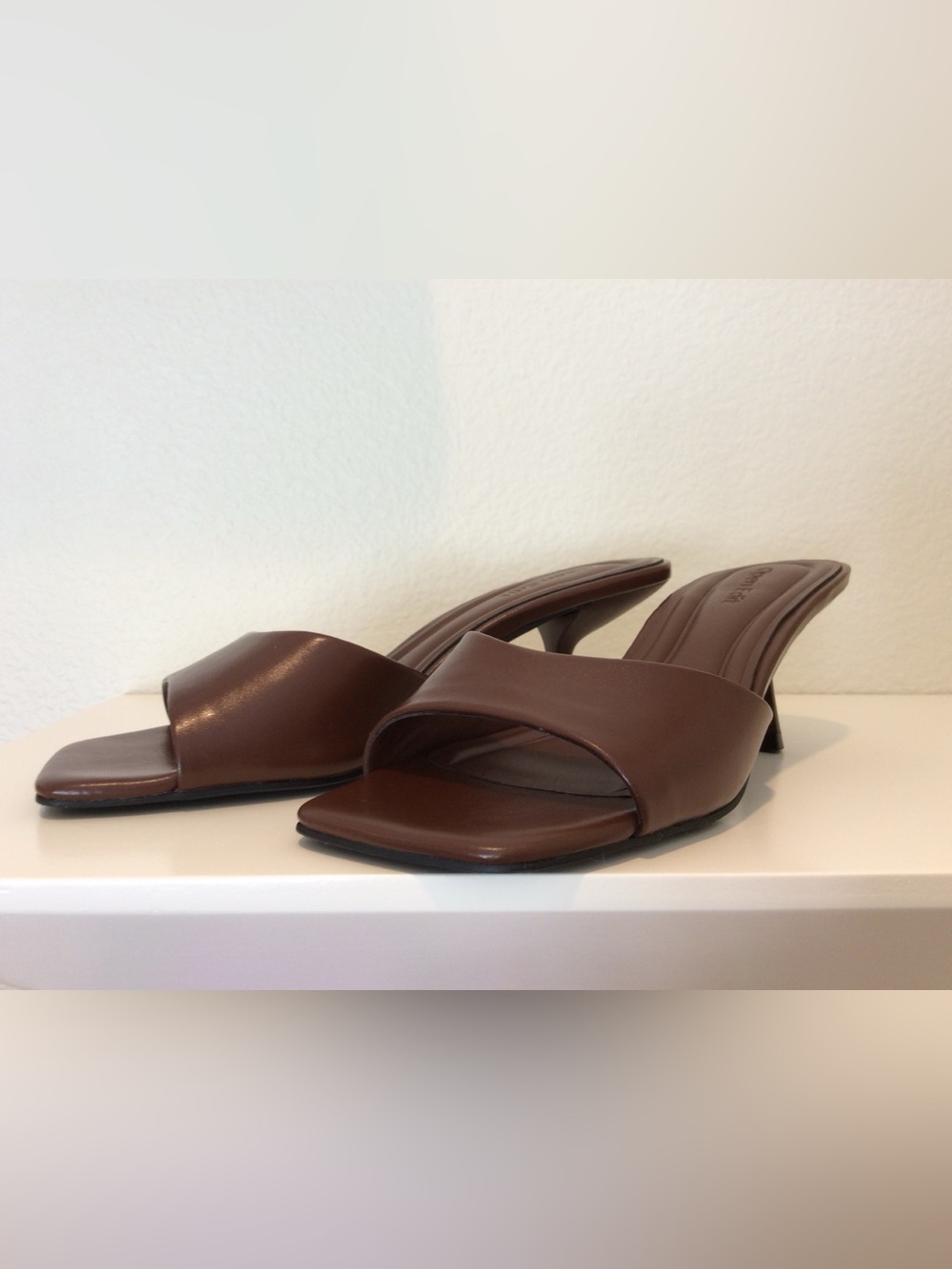 Open Edit Charlie Heel Slide Sandals in Brown - Size 5.5 - NWOT - Picture 2 of 12